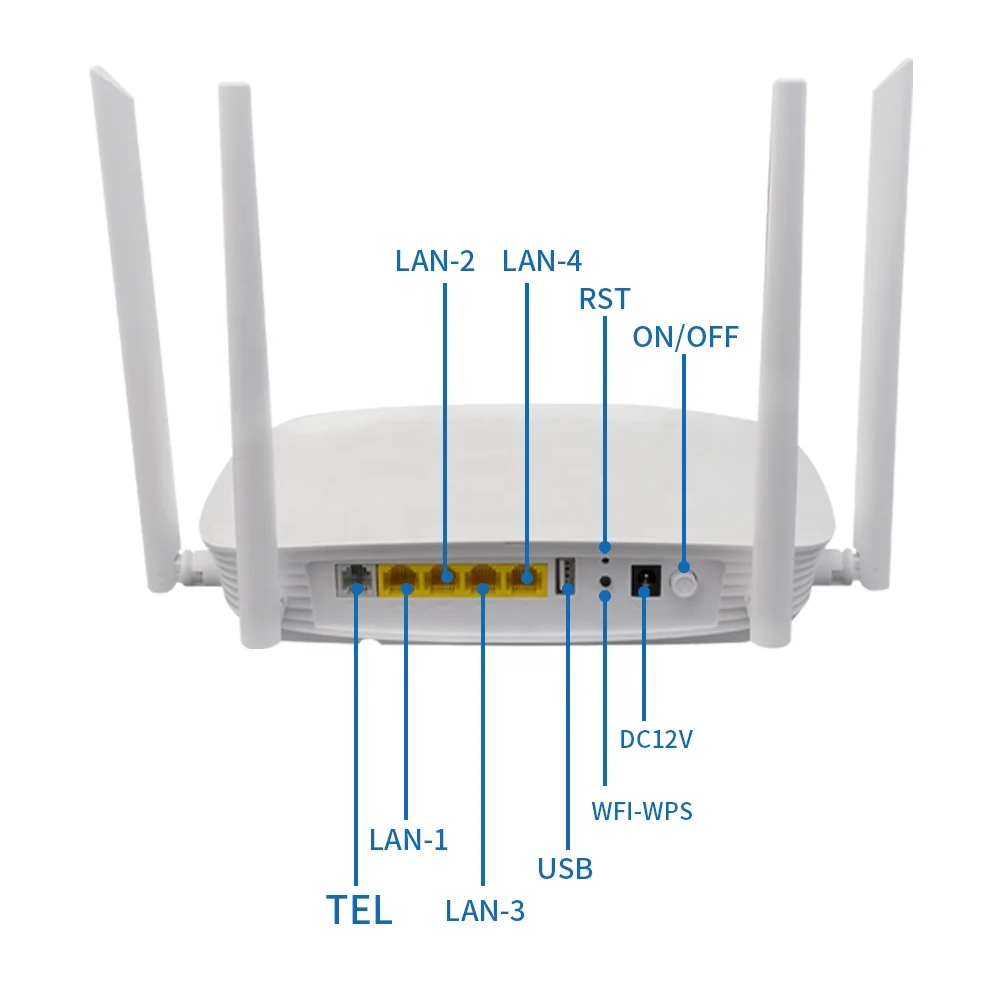 G8503 1GE+3FE+2.4G+5G+VOIP AX3000  Dual Band Wifi router 3000Mbps ONU Gpon XPON