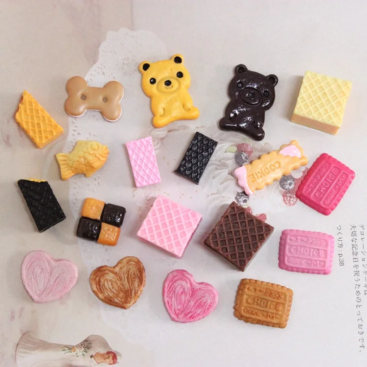 DIY material of Japanese resin imitation cake biscuit dessert food and play cream glue mobile phone shell