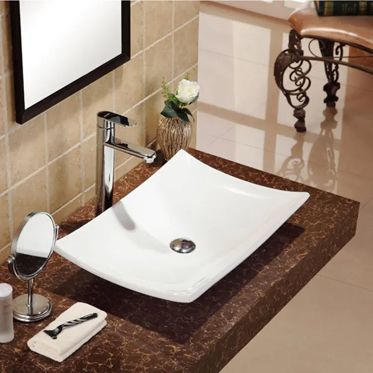 Chaozhou wash face basin porcelain trough sink for bathroom
