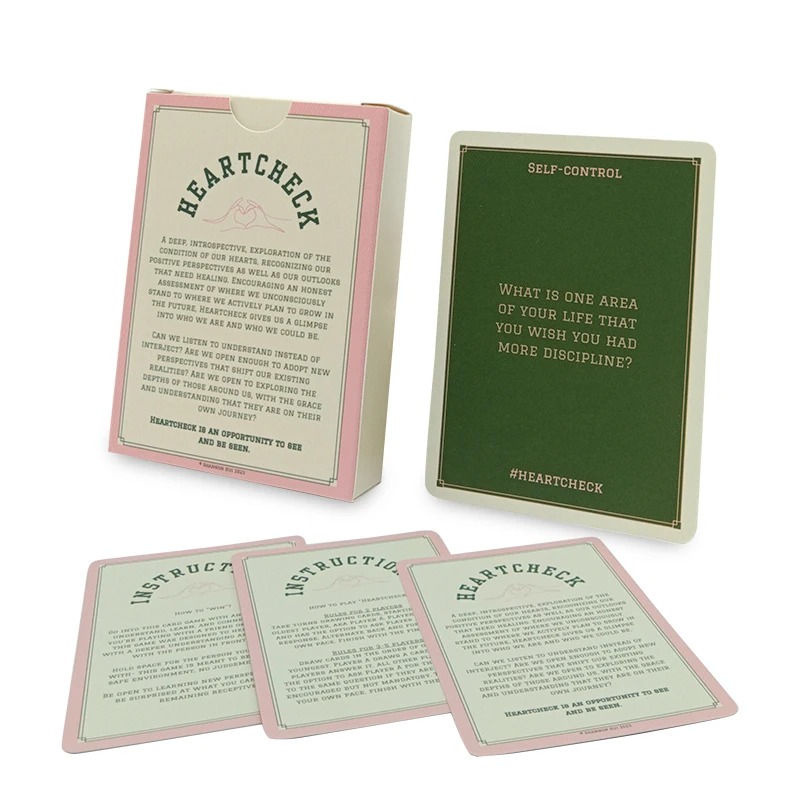 Manufacturer Make Fully Customised Personalized Game Card Question Card With Your Own Design Front And Back And Box Artwork