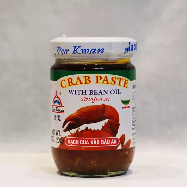 Food Grade of 100% Fresh Crab Paste in Soya Bean Oi Sauce for Eat with Hot Rice and Cooking Seafood Beef Product of Thailand