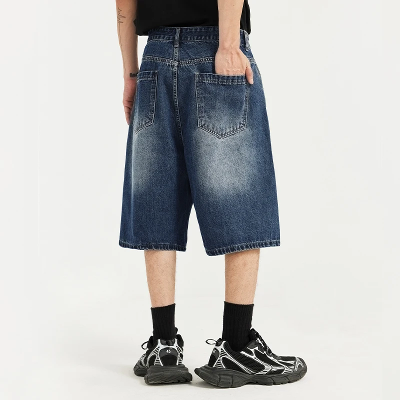 QUICKSHOW Denim Jeans Front Pocket Shorts Men Streetwear Manufacturer Baggy Jorts Jeans Shorts