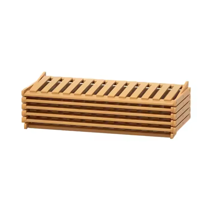 Eco-friendly Premium 3 Tiers Wood Storage Cabinet Bamboo Corner Shelf with Towel Rack for Living Room and Bathroom