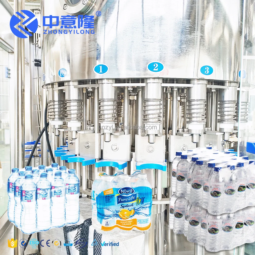 Full Set complete Whole filling Production Line Mineral Drinking Water Purifier Bottling And Packing Machine Plant