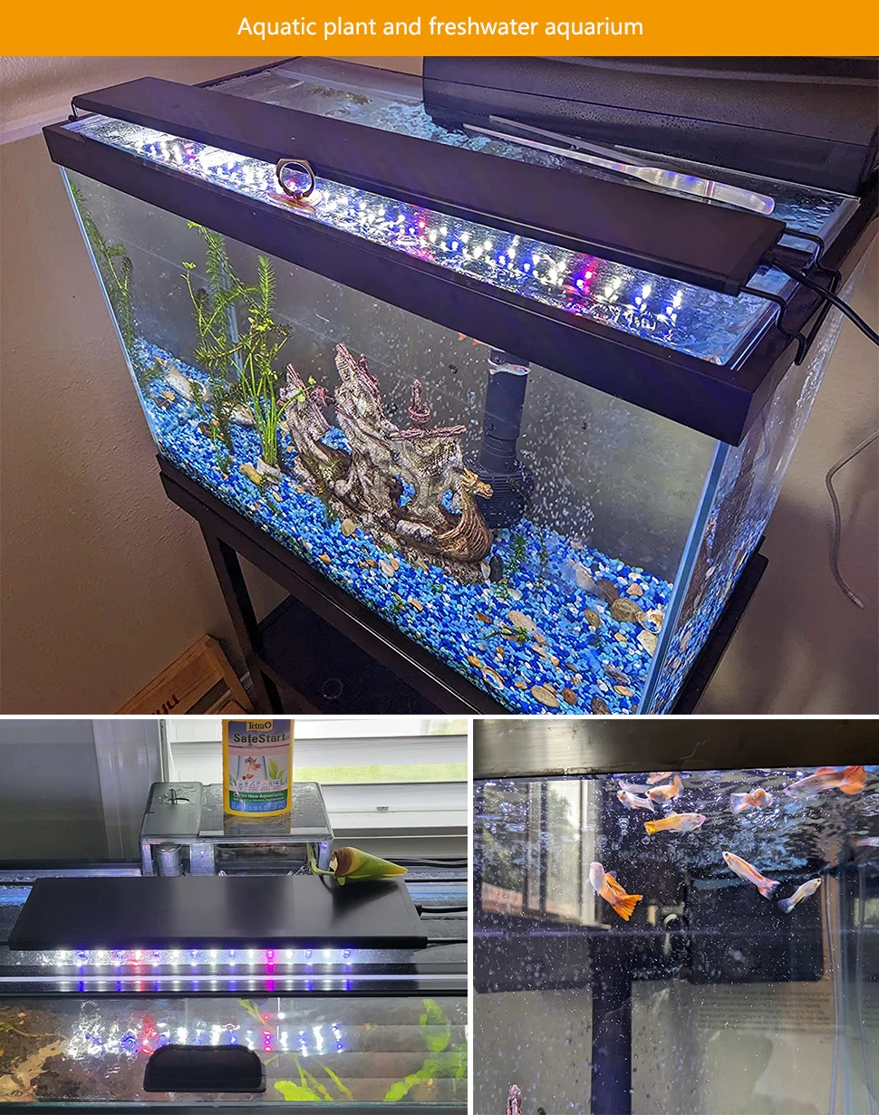 Wholesale OEM/ODM available  9 Watts Full Spectrum Plant LED Aquarium Light suitable for 12-18 inch