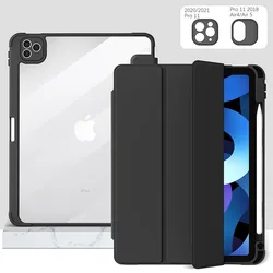 New Upgrade Soft Edge Acrylic Transparent Shell Stand Case Cover for iPad Pro 11 2021 2020 2018 Air4 Air5 10.9