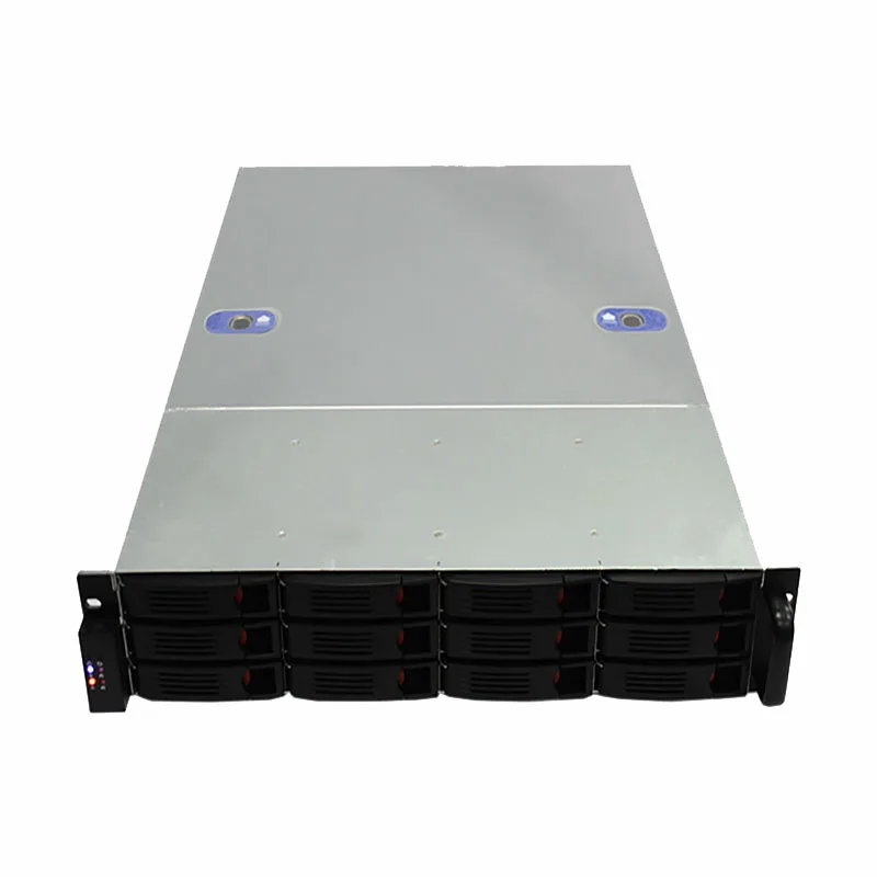 2U hot swap case Rackmount 12 bays industrial computer chassis for office use in stock