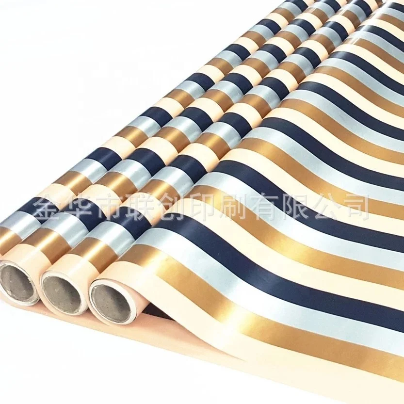 
China supplier 80g art glossy gift wrap glitter custom printed wrapping recycled brown kraft paper roll 