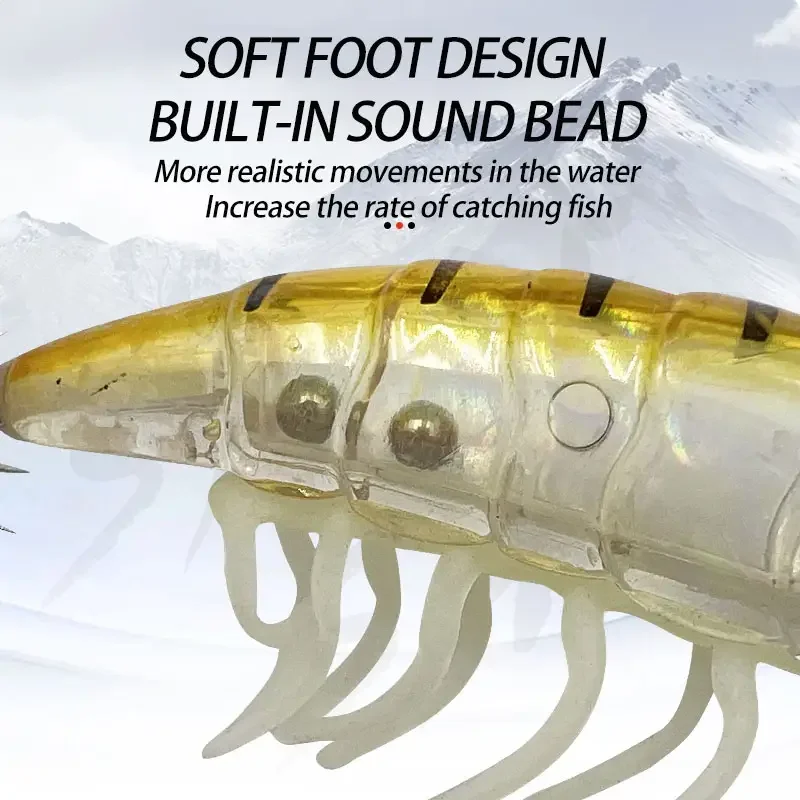 Hot Sale Lead Sinker Soft foot Octopus Bait Squid jig Hook Luminous Shrimp Squid Jig Hooks Soft Plastic Shrimp Squid Bait