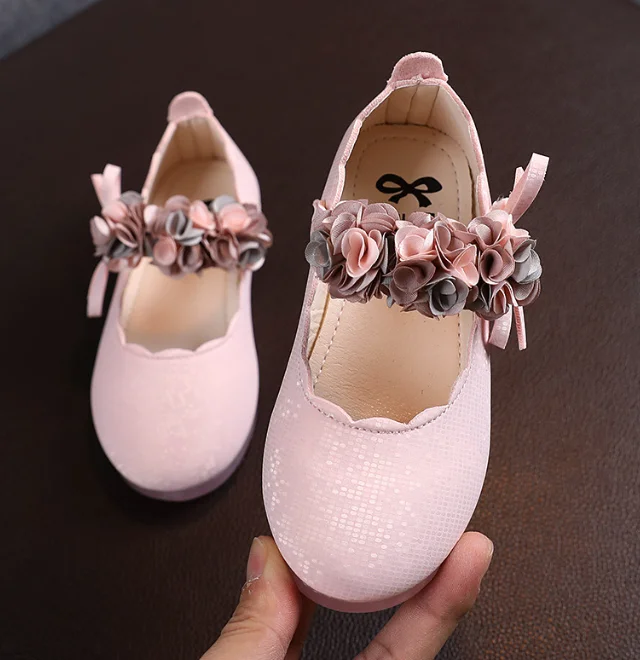 cy11567a Walking Princess Party Dress Shoes Soft Kids Summer Children Girls Sandals PU Shoes