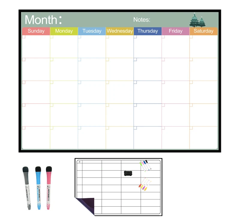 Super Flexible Whiteboard Memo Dry Erase Magnetic Meal Planner For Fridge Refrigerator