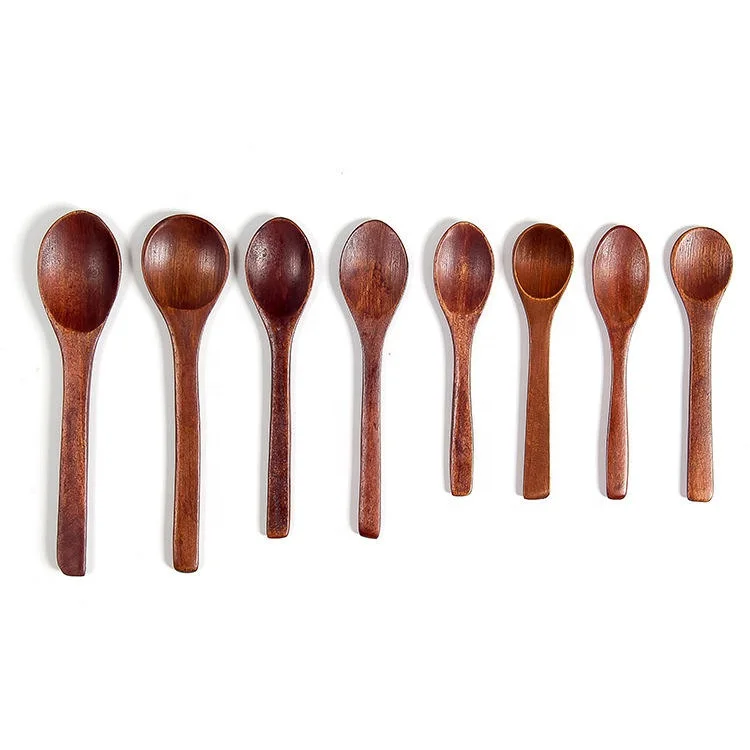 Eco Friendly Kitchen accessories Mixing and Cooking Wooden Spoon Japanese Long Handle Wood Soup Serving Spoons In Bulk