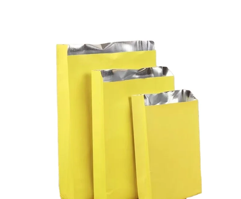 High temperature resistance Hot Food Greaseproof Foil Lined Paper Bag Shawarma KEBAB Packing Cover Bags