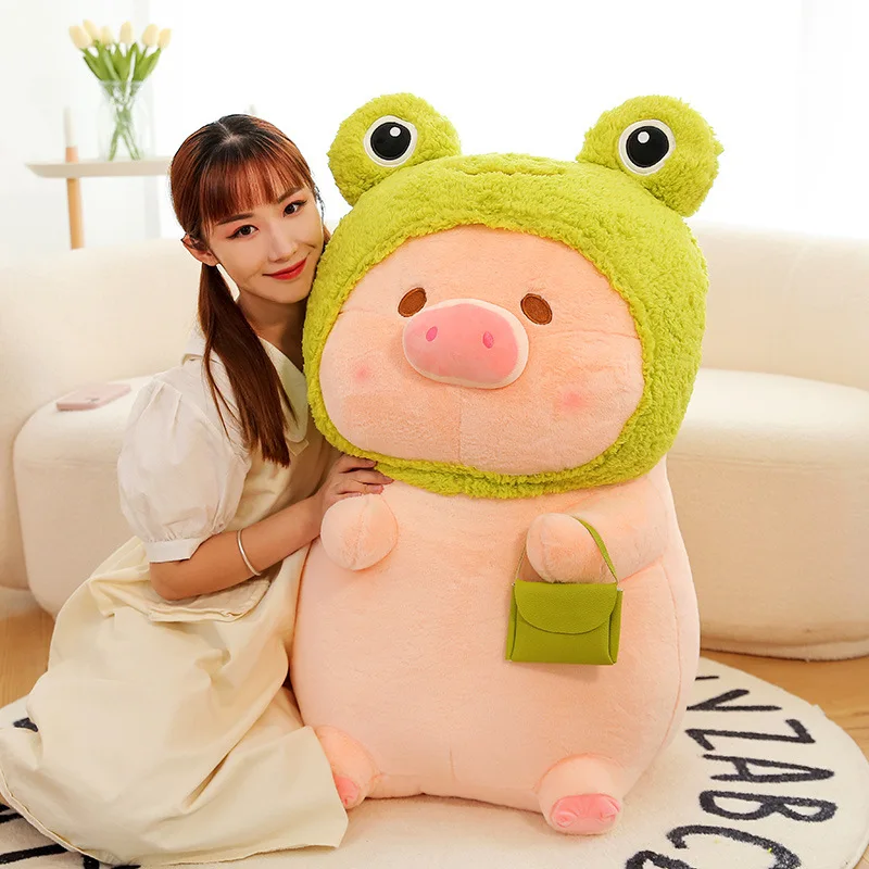 Kawaii transformation lulu pig plushies doll piggy cloth doll Stuffed Animals Weighted Plush Toy Pig Pillow gift for birthday