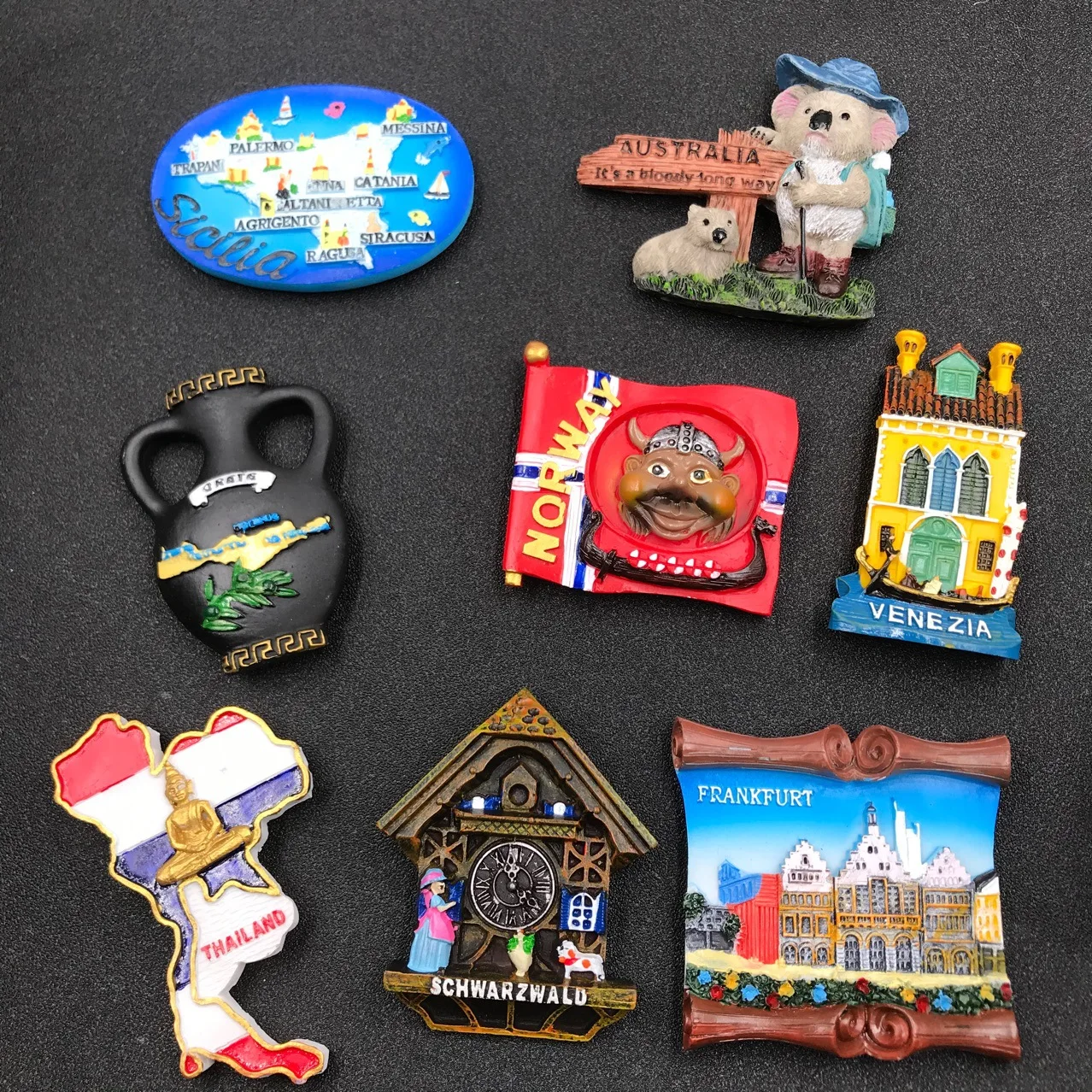 Custom Different Countries 3D Fridge Souvenir Magnets Resin Magnetic Paris