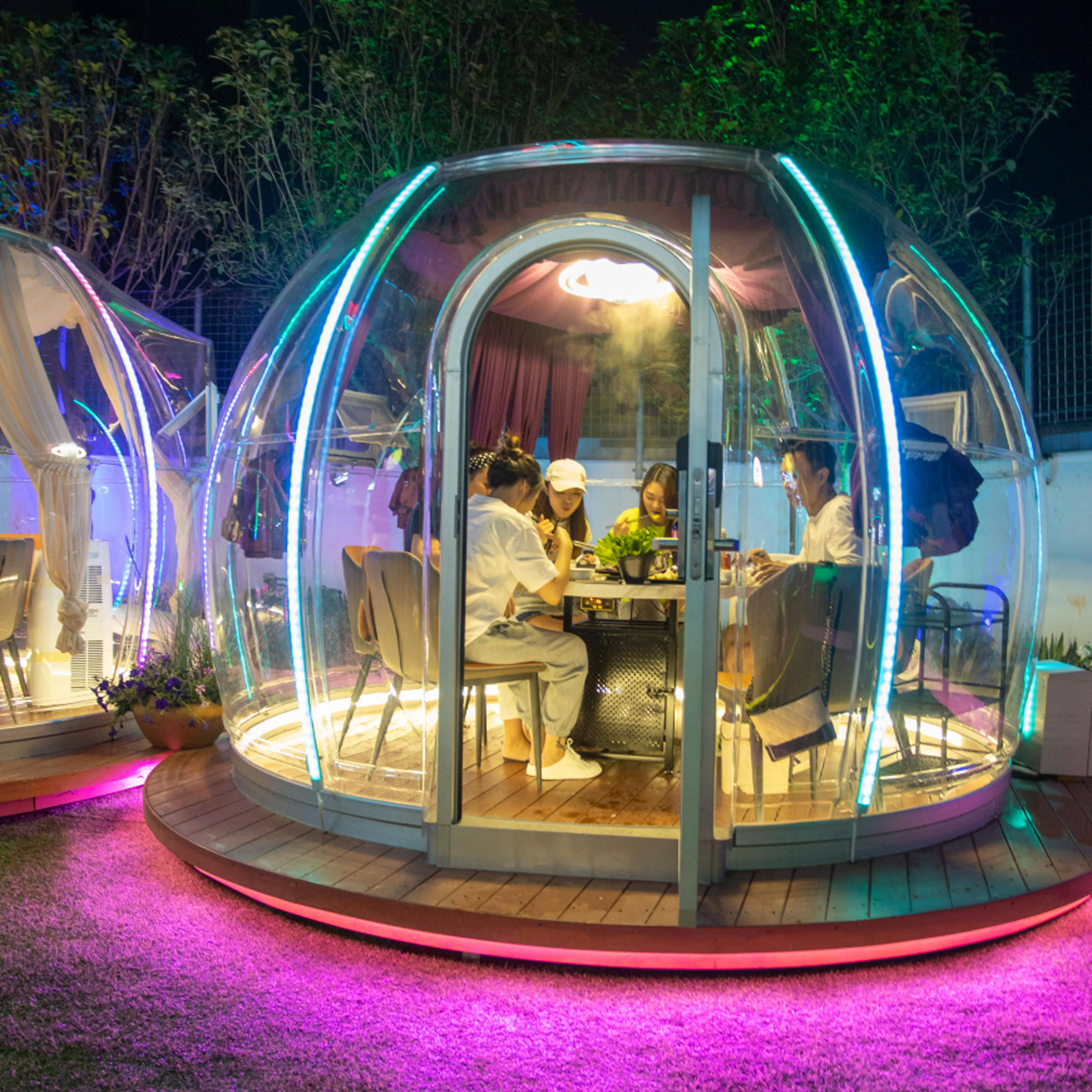 Full House Cheap Sale Beautiful Camping Transparent Camping Tent With Door Inside A Tent Dome House