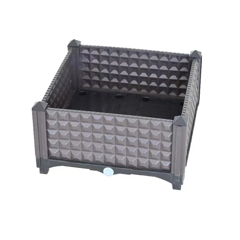 1/2 Layer 1/2/3 Boxes Elevated Garden Bed Plant Planting Box Checkered Plastic Balcony Planting Box For Flowers And Vegetables