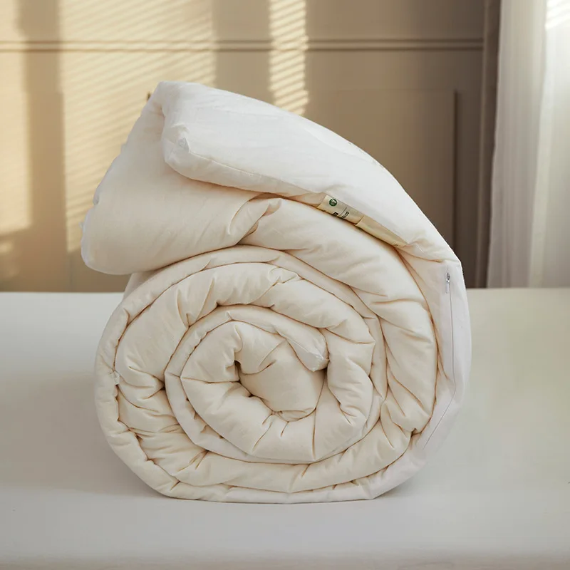 Hot sale Japanese Soft Single Double Bedding Spring And Autumn Pure Cotton Warm Down Soybean Fiber Quilting Quilt For Home Hotel
