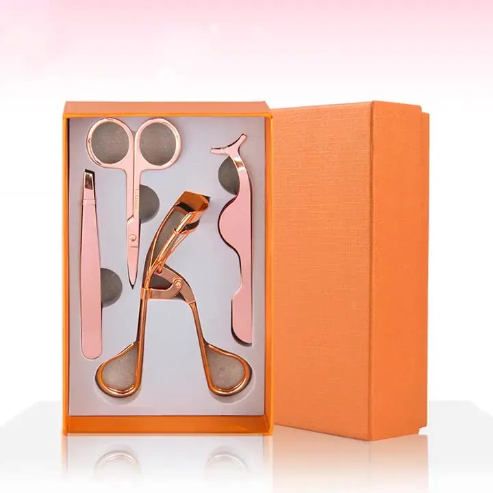 Наборы красивых пинцетов и Набор бигуди для ресниц с пользовательским бигуди для ресниц частная этикетка с подогревом розовые бигуди для ресниц