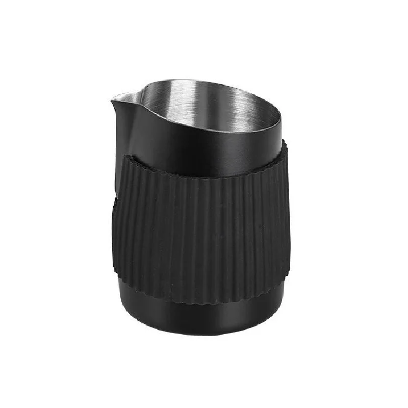 Metal Latte Coffee Mug Heat Insulation Stainless Steel Barista Milk Pitcher Handleless Milk Steaming Pitcher