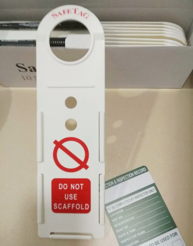 ABS Material Construction Plastic Ladder Inspection Scaffold Tags