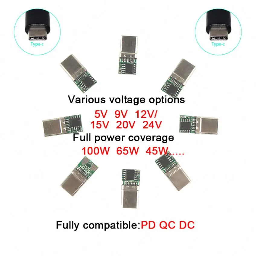 3Ft Customized Usb 3.1 Type C Usb C To 5.5 2.1 Mm Pd Emulator Trigger Cable For Laptop Male Dc 5521 Square Adapter Power Charger