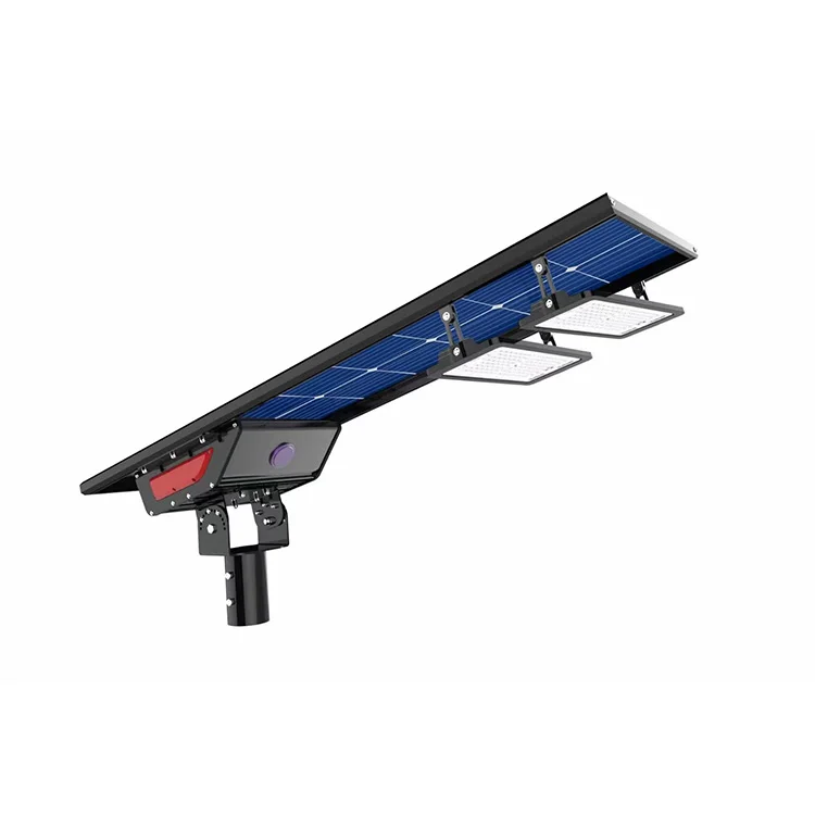 Hot sale motion sensor day light control smart 100W blade  Solar  Led Street Light for road lighting