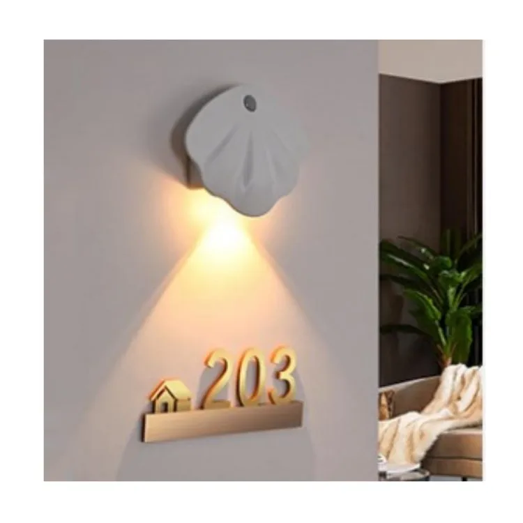 Zhihui Factory Wholesale Stair Human Body Induction Nordic Style Led Shell Wall Light Lamp