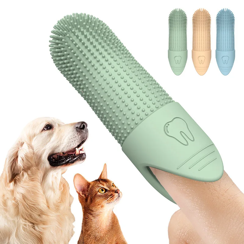 Dog Finger Toothbrush Cleaning Dog Finger Tooth Brushing Kit Pet Puppy Cats Small Pets Toothbrush