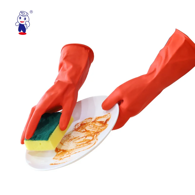 Food Grade Durable Dish Washing Gloves Kitchen Scrubber Rubber Gloves Bathroom Cleaning Nitrile Gloves Laundry Tool
