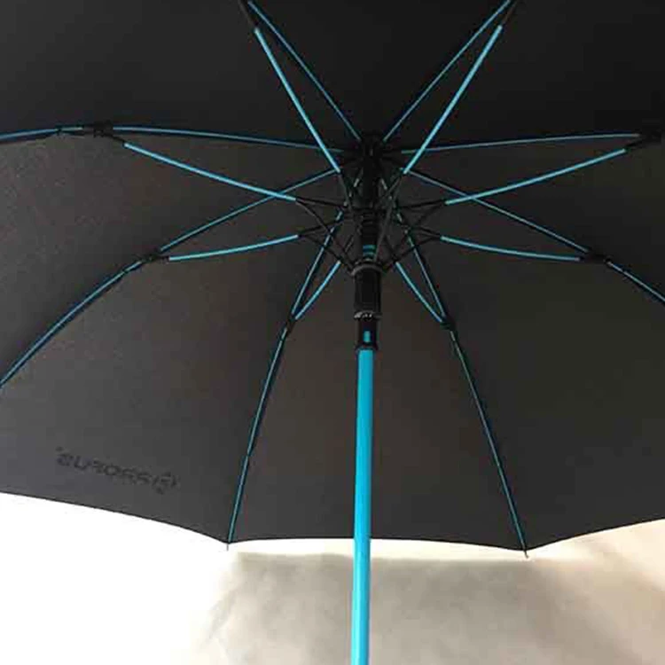 Top Quality New Design Match Color Fiberglass Frame Straight Customized Umbrella