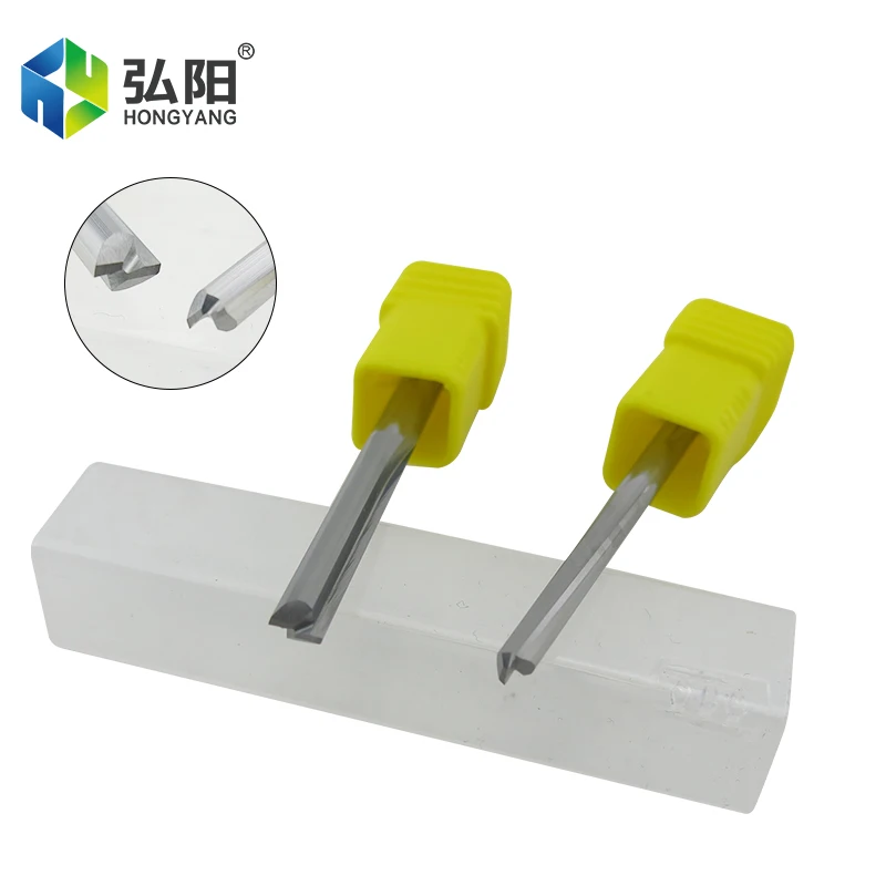 ARDEN 1/4-Handle Diameter TCT Solid Tungsten Steel Double-Edged Straight Cutting Tool For Woodworking