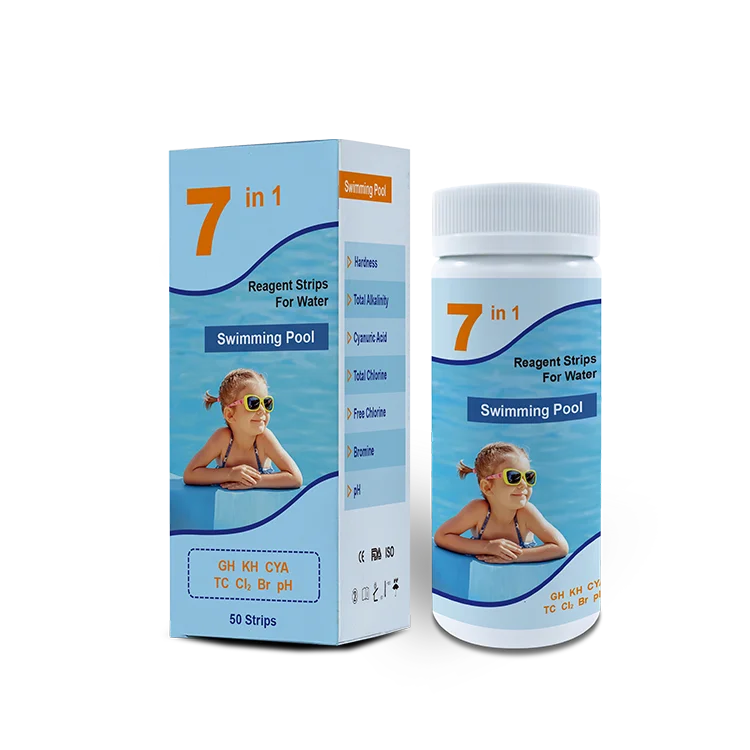 Набор для тестирования воды в горячей ванне тестовые полоски определения pH хлора брома твердости щелочности бассейне