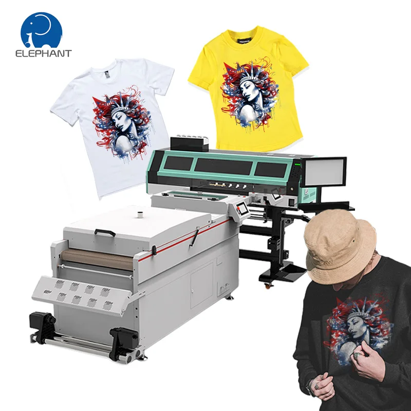 i3200 dtf printer 5 color (C/M/Y/K/W)  2 / 4 print heads for optional Dtf Printer With Dtf Shaking Powder Machine