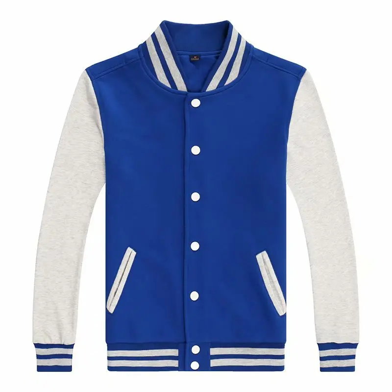 Custom genuine leather jacket men normal fit Mens Varsity College Jacket Baseball Bomber Jacket Vintage Sweatshirt