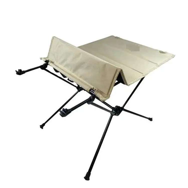 Outdoor Stainless Steel Folding Dining Poker Table Lightweight Hiking BBQ Beach Camping Foldable Backpacking Table Small Folding