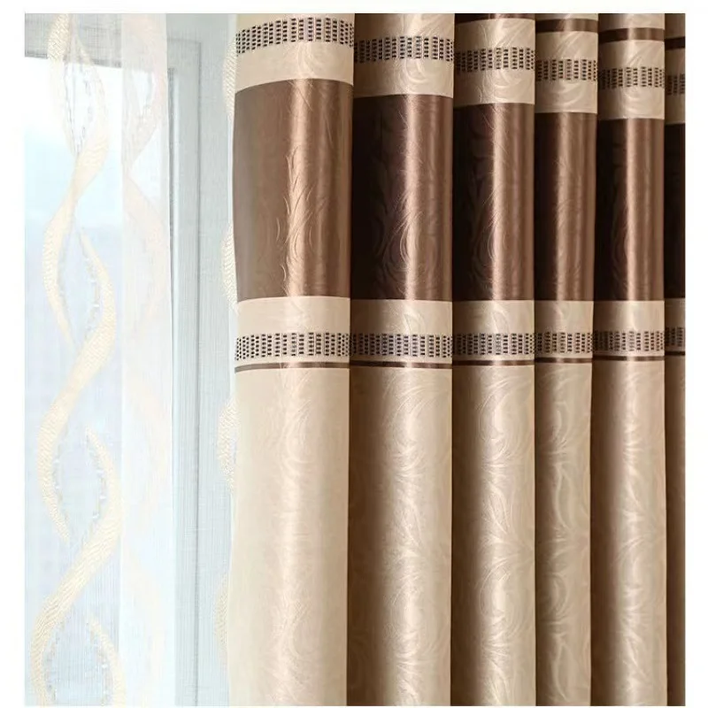 High Quality Day And Night Cloth Curtain Modern Embossed Fabrics For Curtains Fabric Sale