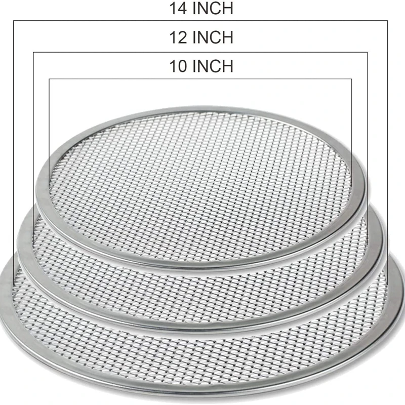Factory Direct Supply Aluminum Pizza Screen  Pizza Mesh Tray for Pizza Oven