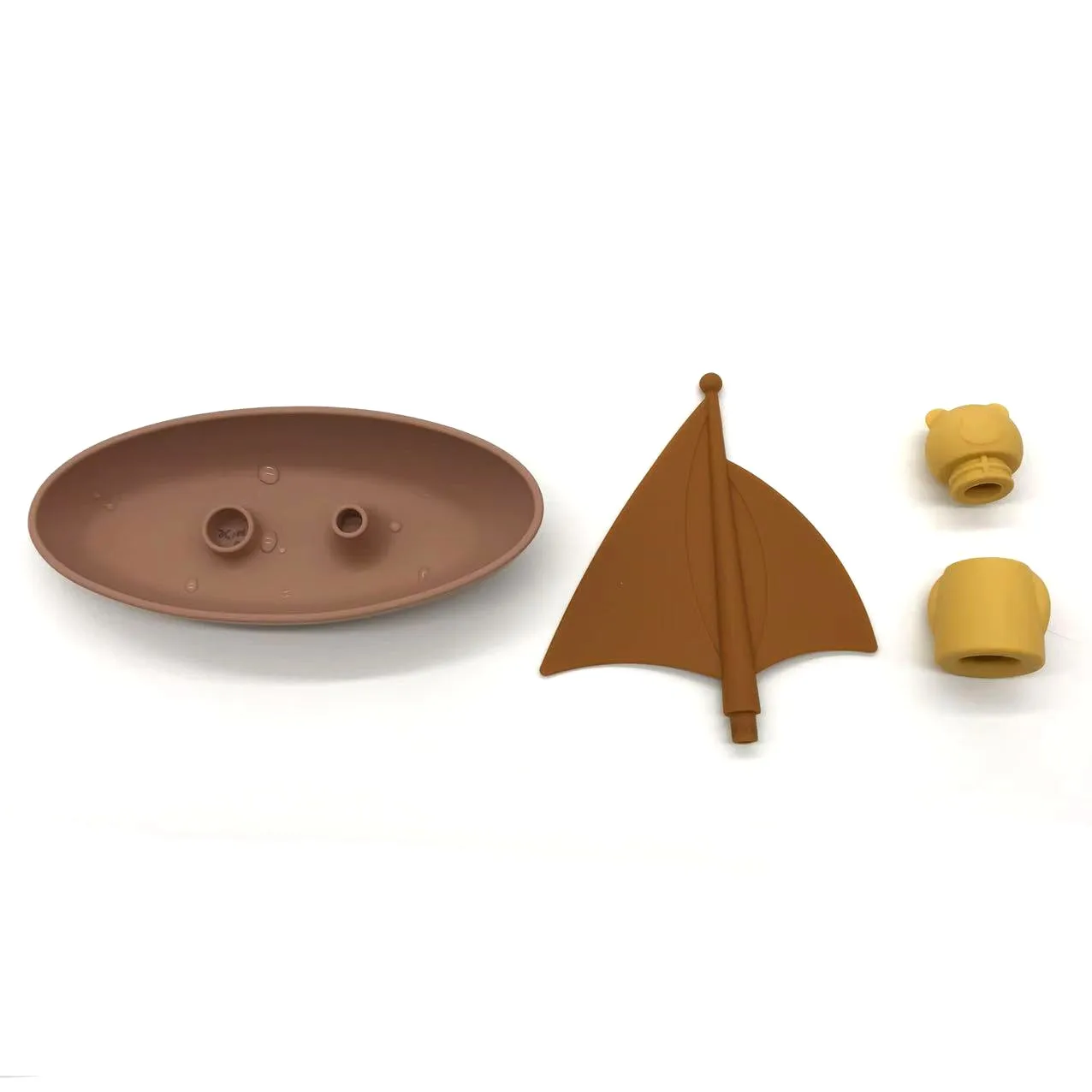 Mold Free Kids Gift Toy, Baby Bath Playing  Bathtub Fun, Cute Bear Silicone Boat Toys Set