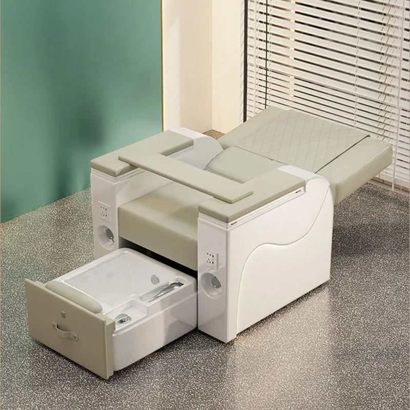 Luxury Pedicure Manicure Table Set Ergonomic Chairs Foot Spa Led Lights Bowl Beauty Salon Store Hydraulic Pedicure Chairs