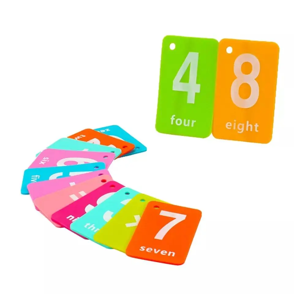 Early childhood education flash card recognition card matching shape English alphanumeric recognition card