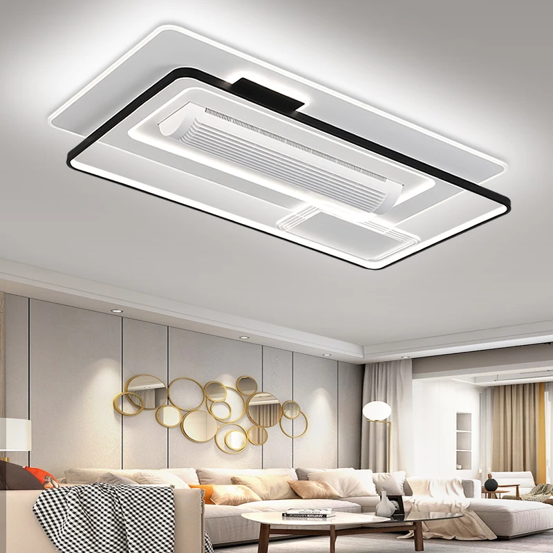New Design Fan Light Hotel Bedroom Decorative Recessed Smart Bladeless Ceiling Fan With Light And Remote