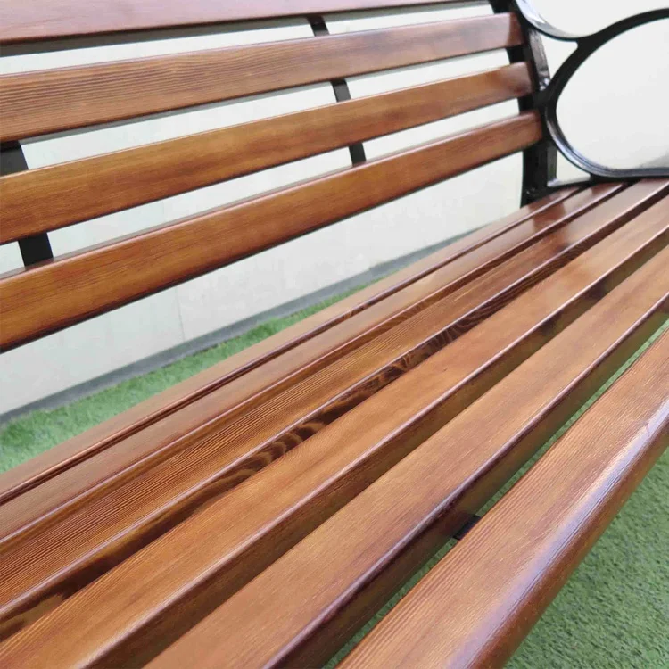 
Haoyida outdoor bench garden wood bench with cast iron feet 
