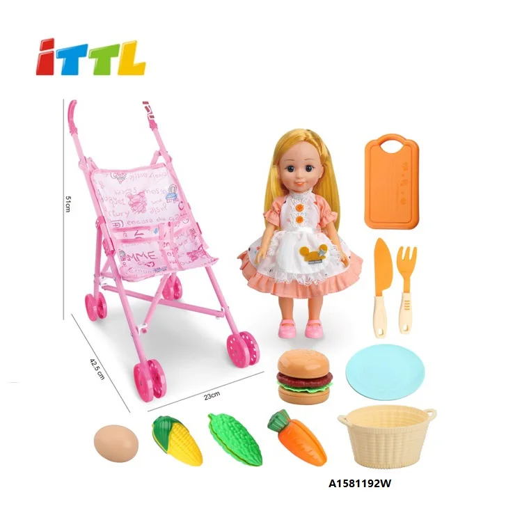 11.5  inch ready doll fashion baby  doll take away carrying doll toys with cloth set