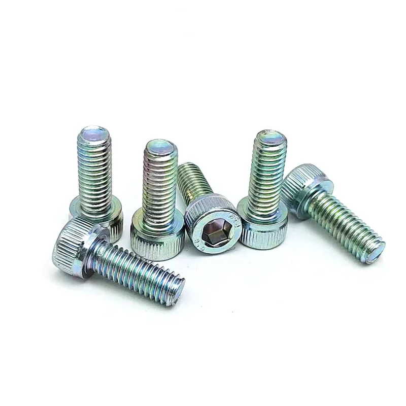 factory price alloy steel high grade hex socket cap screw 12.9 trivalent color zinc DIN912