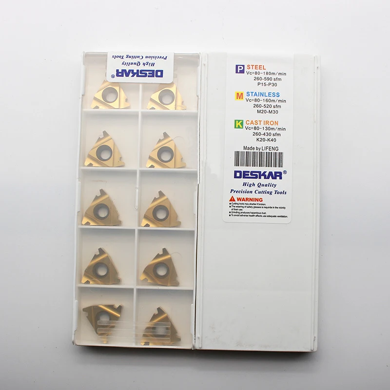 DESKAR CNC Lathe Carbide Inserts Turning Tools Machining Trapezoidal thread blade for steel parts 22ER/IR 4.0 5.0 6.0TR LDC