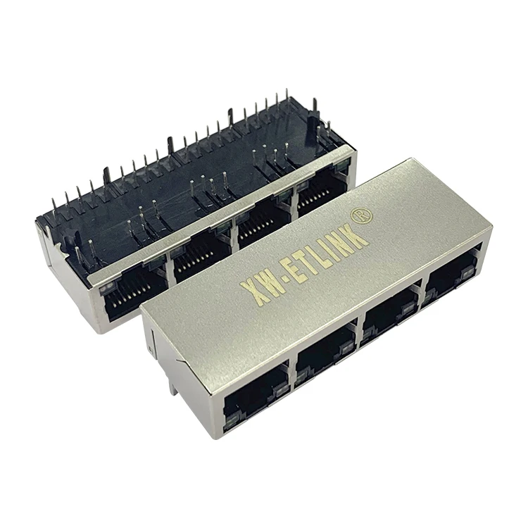 
Shielded Modular Jack 8P8C Ethernet Socket RJ45 Connector With 90 Degree 