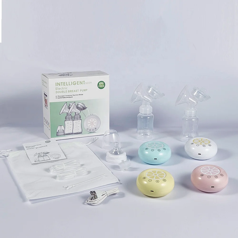 Double Portable Electric Breast Milk Breastfeeding Pump with Mass Function