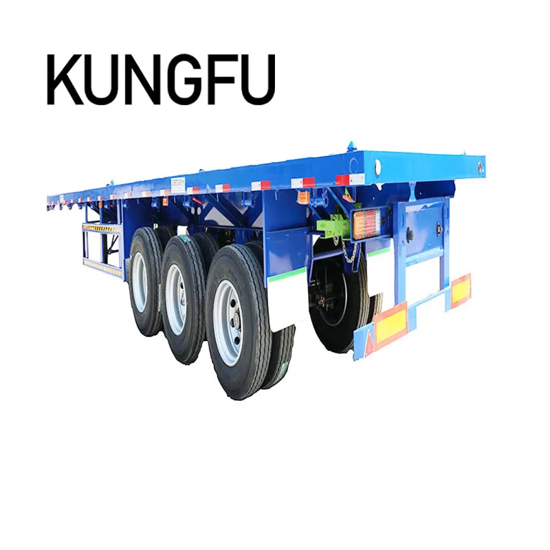 Factory Wholesale 2024 New Cheap Price 3 Alex Flatbed Sime Trailer