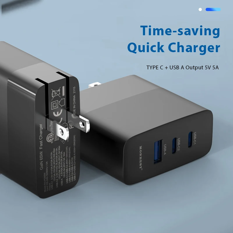  Зарядное устройство GaN 4 0 PD USB для смартфонов 65